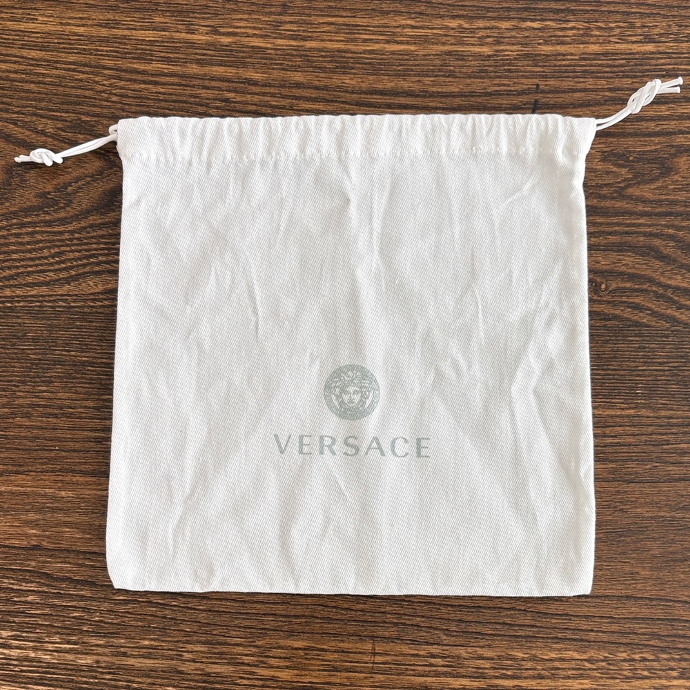 Versace White Small Dust Drawstring Bag
